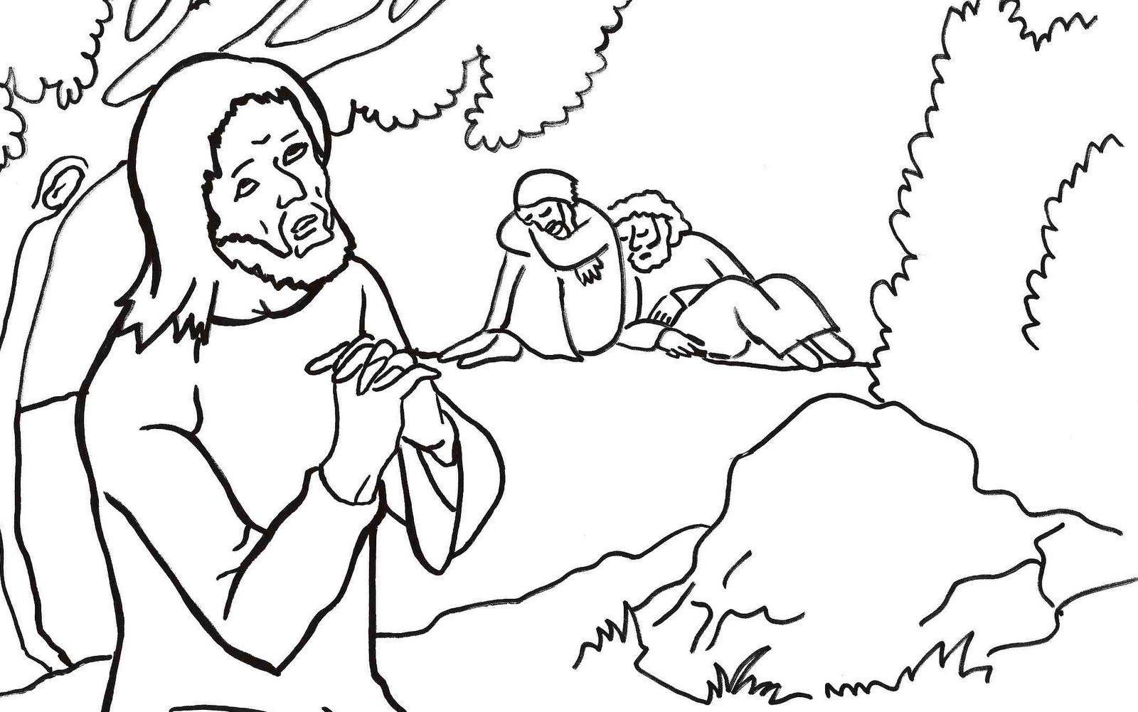 Modlitba v Getsemanech / kresba: AKr